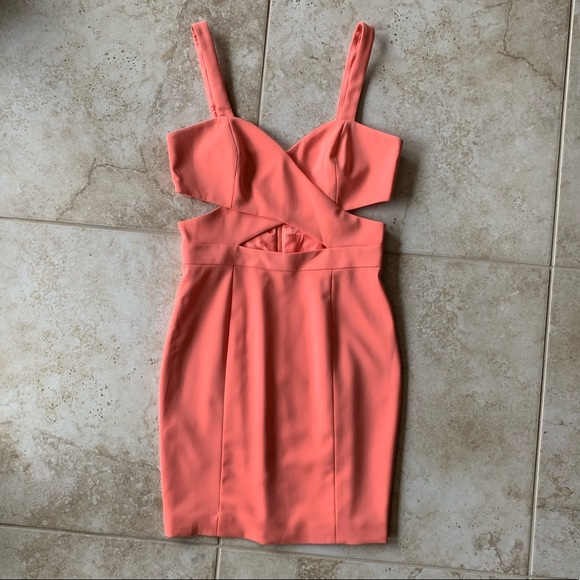 JAYGODFREY Dresses & Skirts - Jay Godfrey creamsicle cut-out mini dress